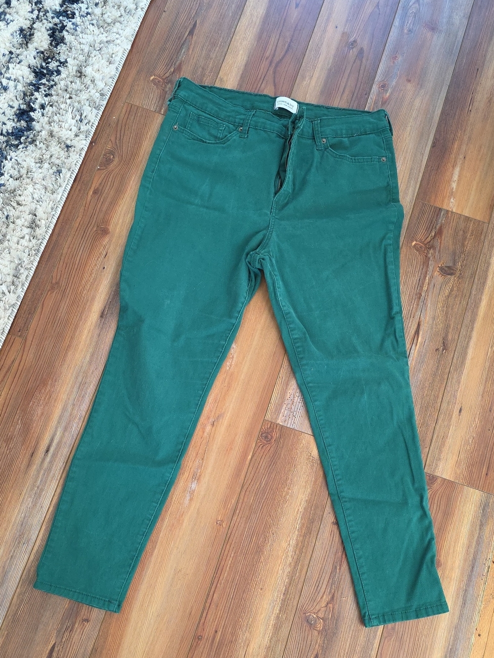 crown & ivy Emerald Green Skinny Jeans